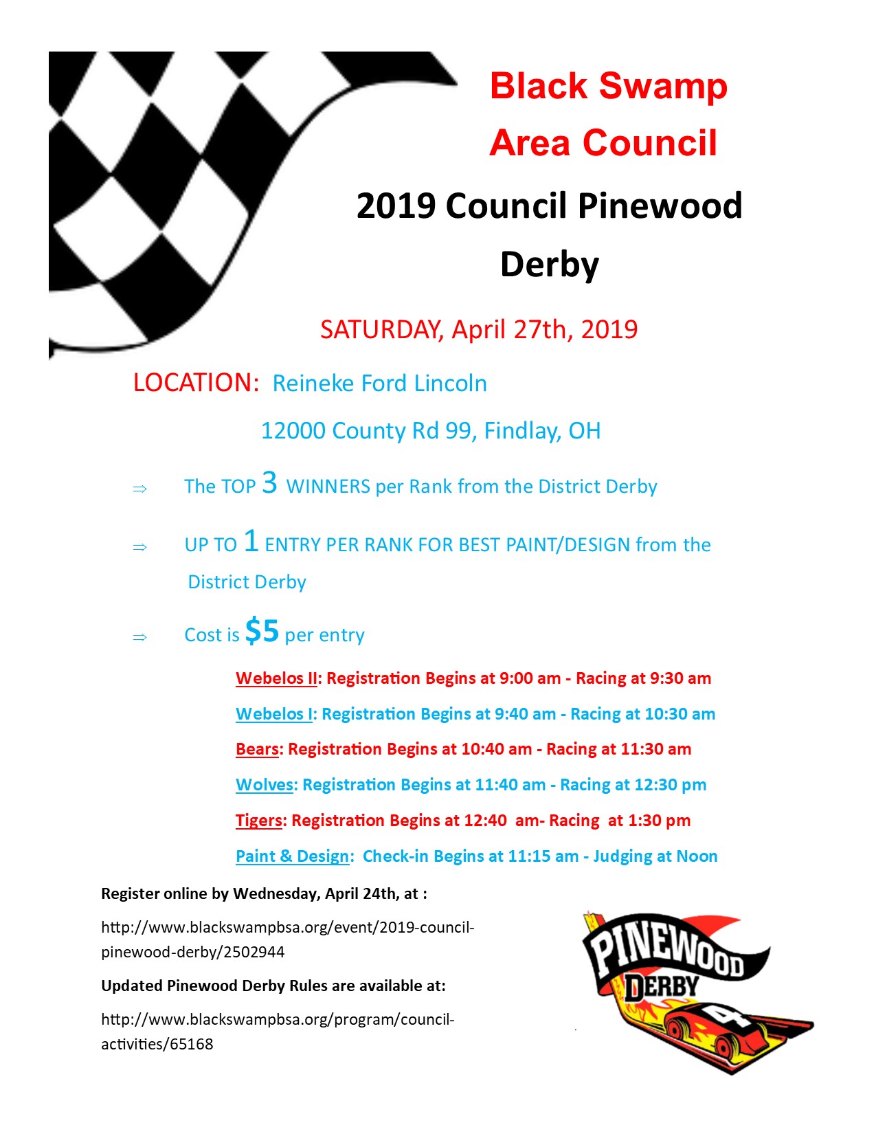 2019 Council Pinewood Derby
